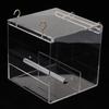 Vogel Papageien Futterautomat Acryl Transparent Futter Wasser Box Automatischer Spender für Käfigvögel Futtergeräte