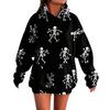 Damenmode Halloween-Print Kapuzenpullover