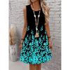 Summer Women's Fashion Cat-Print Dress Sleeveless 3D Animal Print Streetwear Hip-Hop Style Casual Dress Plus Size Dress