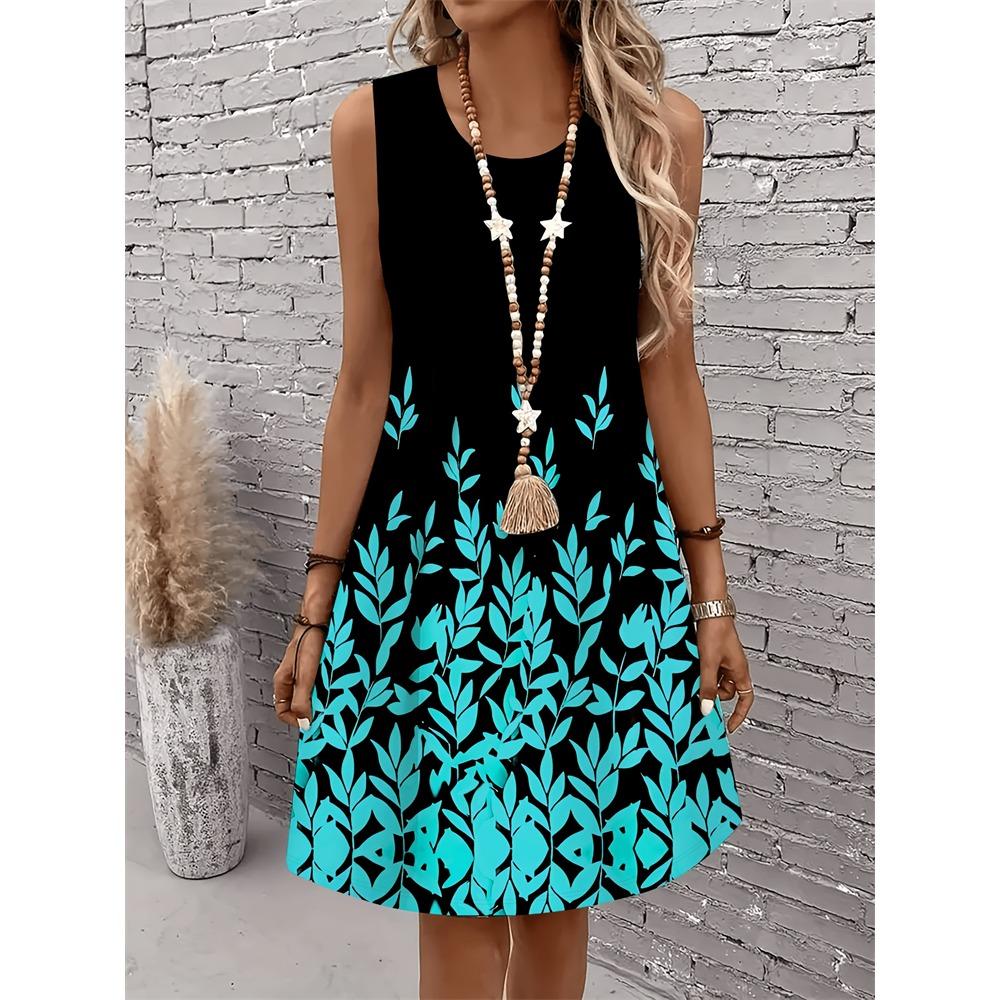 Summer Women's Fashion Cat-Print Dress Sleeveless 3D Animal Print Streetwear Hip-Hop Style Casual Dress Plus Size Dress