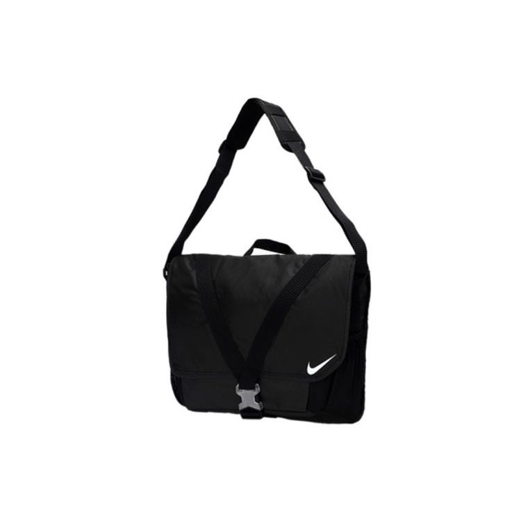 

Nike Logo Print Large Capacity Sports Basic Fabric Messenger Bag Unisex bags Black Gray DB0498-010 Black Gray