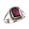 Natural Garnet Gemstone Handmade 925 Solid Silver Jewelry Ring Size 6.5 S1o64