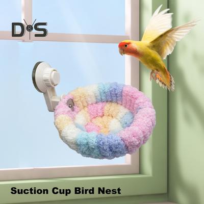 Divi vienā putnu ligzda koraļļu samta silta ligzda ar noņemamu piesūcekni, kas uzstādīta transportlīdzeklī