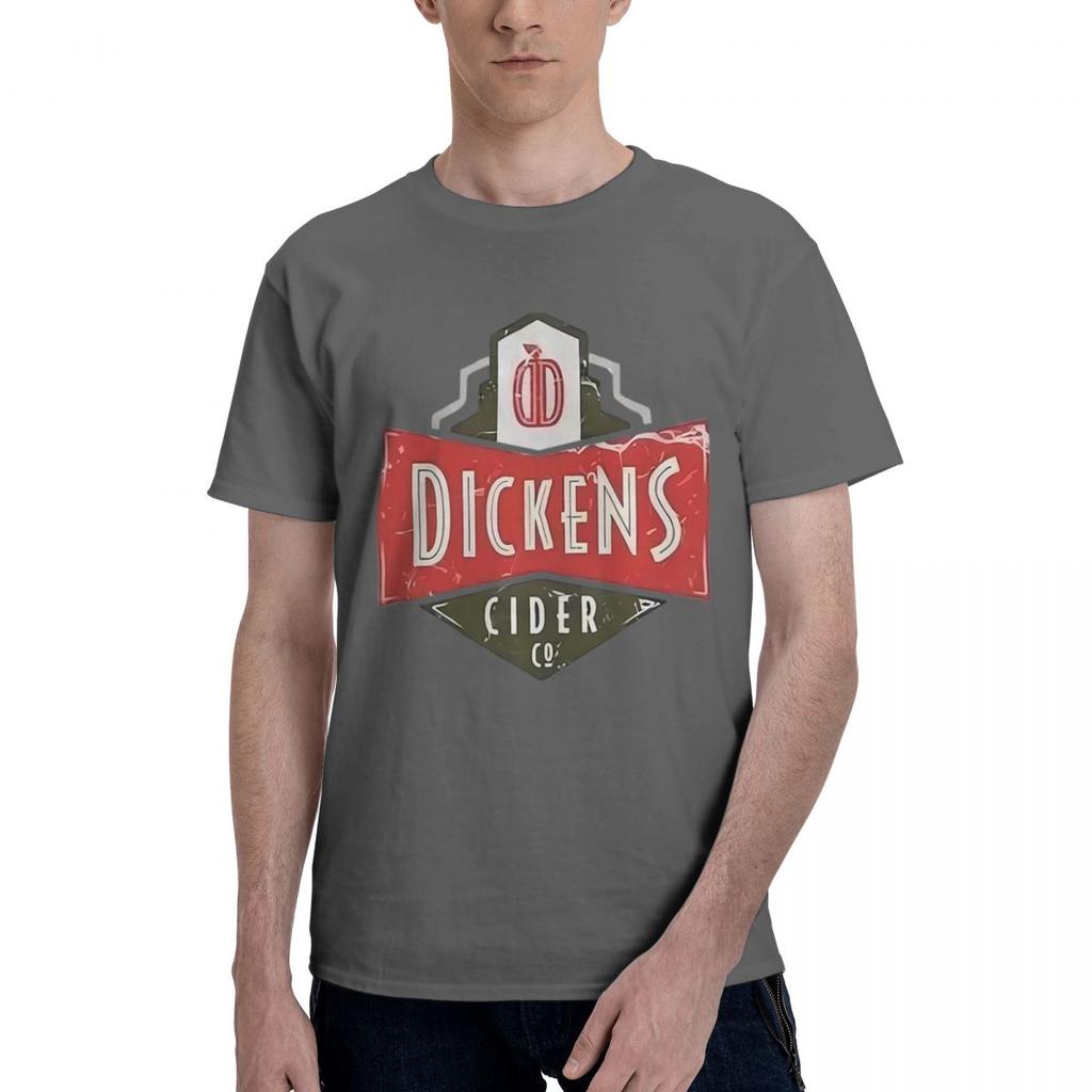 Dickens Cider Graphic 100 Cotton Casual Breathable Confortable Shirt Short Sleeve TShirt Tshirts Men