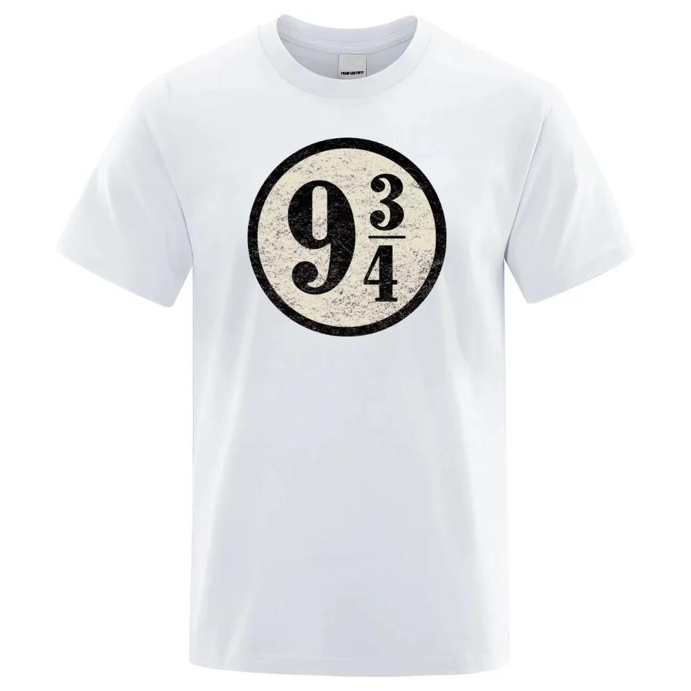 

Винтажная футболка на платформе Nine And Three Quarters для мужчин Swag Train 934 Футболка с короткими рукавами Футболка с круглым вырезом Хлопковые футболки Рубашки XXXXXL белый