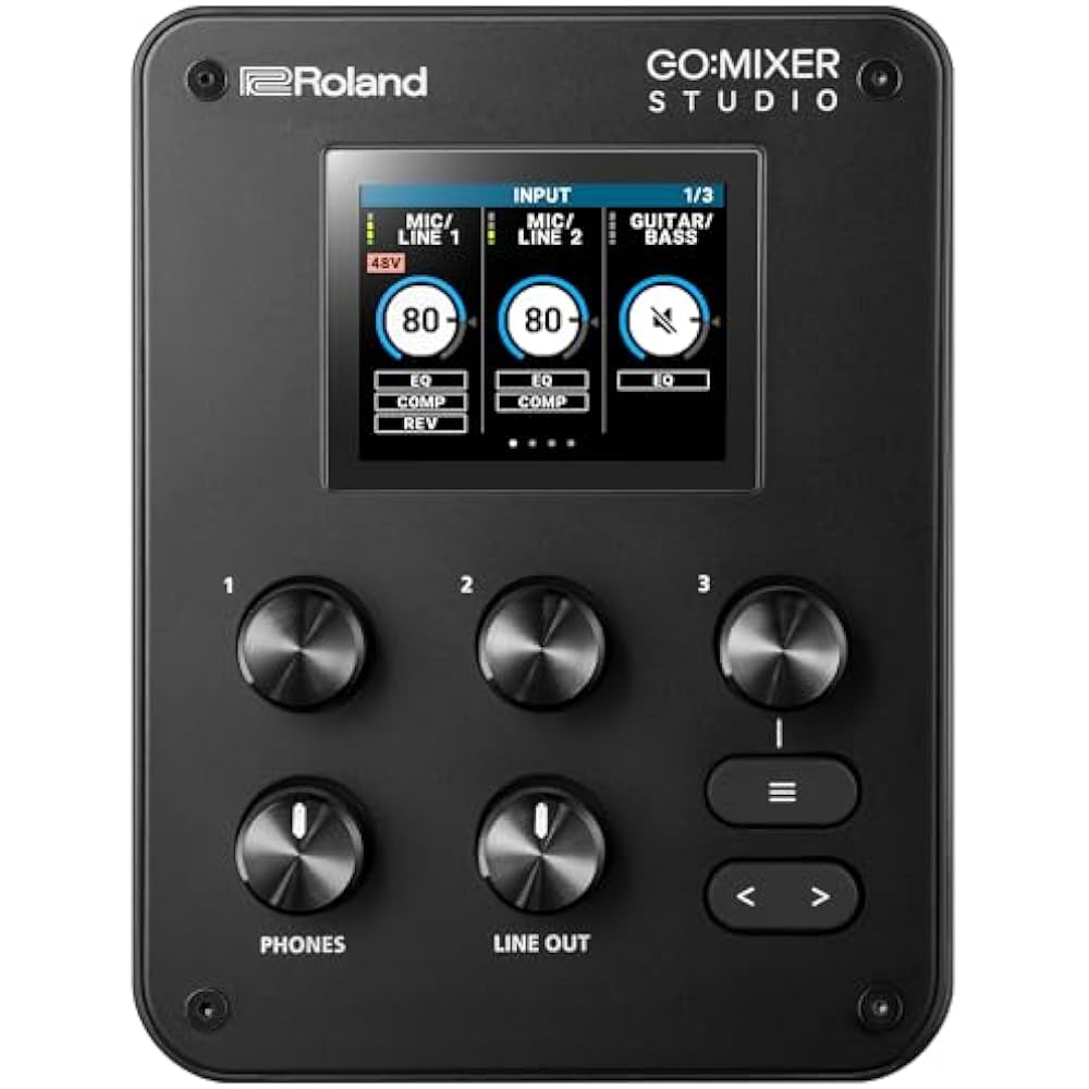 Roland Roland GO: MIXER STUDIO/GOMIXERST Audio Mixer Audio Interface Music Production Recording i...