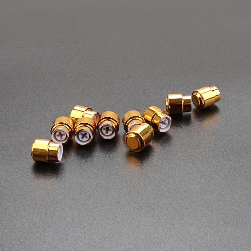 10Pcs Guitar Gold Plastic Barrel Switch Tip Electric Guitar Bass Knobs Potentiometer Cap Instrument Accessories