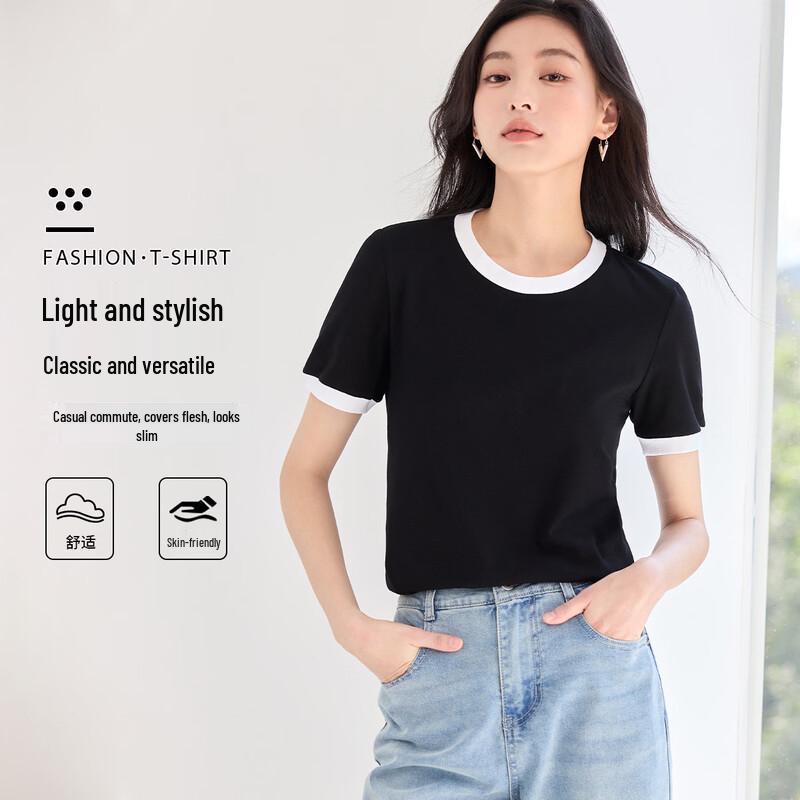 Women's Commuter Color-block Short Sleeve T-shirt