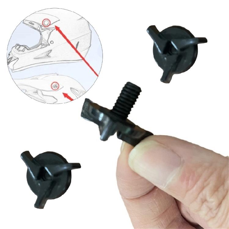 Black Plastic Helmets Fasteners Screws Replacement Parts Suitable for Motorcycle Bike Visors Retention System 5pcs/10pcs