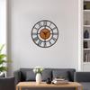 Large Metal Wall Clock – Big Wall Decor Metal Art for Living Room Hall Bedroom | Designer Analog Hanging Clock
