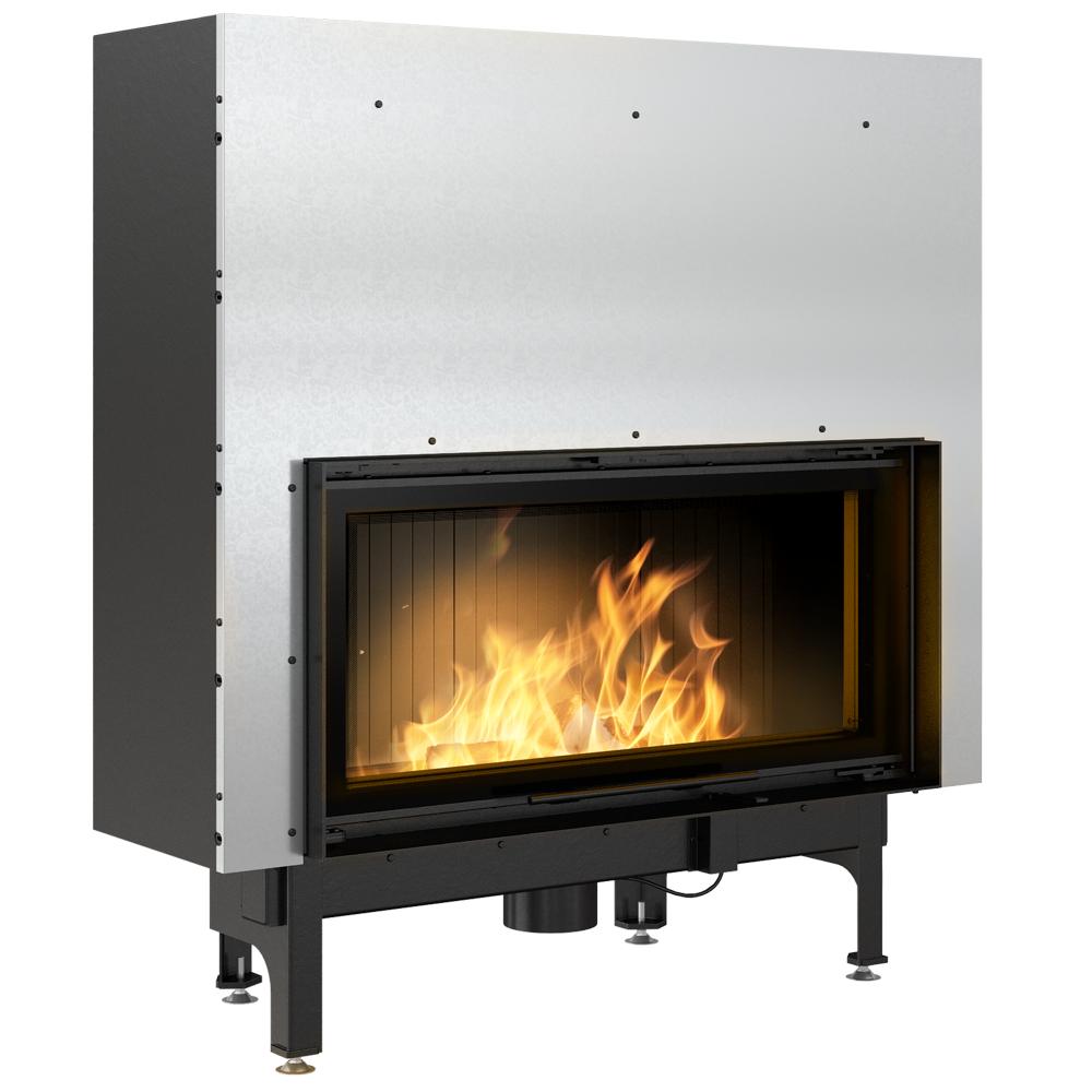 Steel Fireplace KRATKI NADIA 14 kW Ø 200 Lift-up Black Thermotec