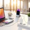 30W PD Fast Charger Dual Port USB C Wall Charger Quick Charge Power Adapter for Smart Phones Tablets Earbuds