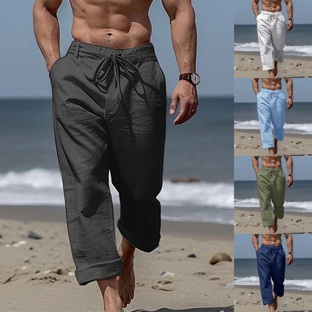 Men's Solid Color All-match Trendy Sports Casual Comfortable Trousers