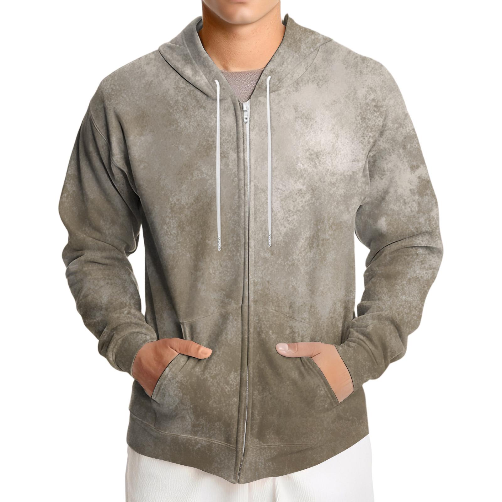 

Men s Loose-fitting Casual Hooded Drawstring Jacket XXL верблюд