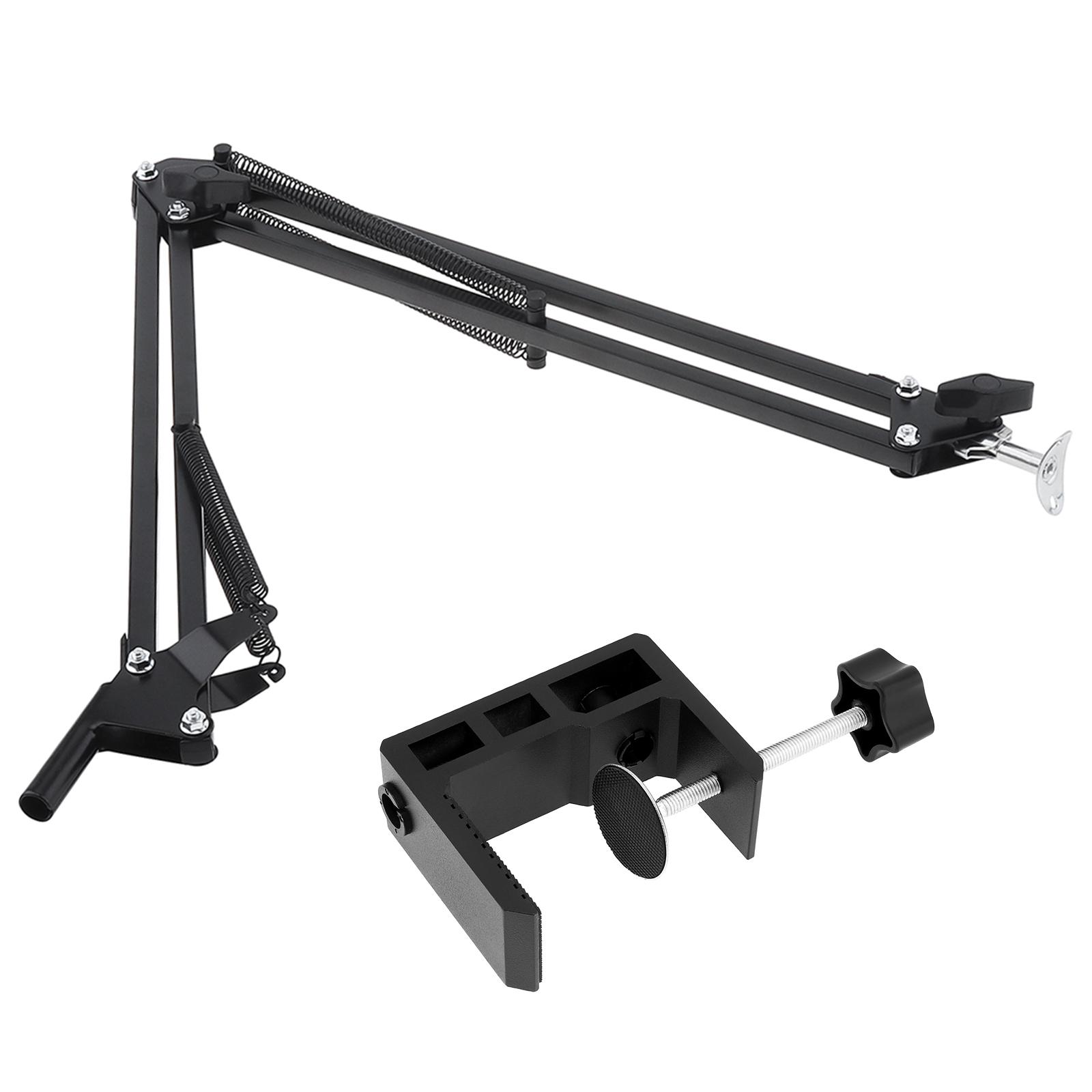 

Heavy Duty Metal Table Clamp Swing Arm Stand 360 Rotation Adjustable for Desk Lamp Magnifier All-in-One Mount with Hardware