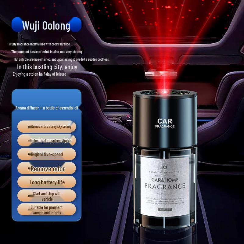 Light-Chasing Aroma Diffuser: Starry Sky Car Perfume, Smart Spray Humidifier, Automatic Interior Fragrance Generator