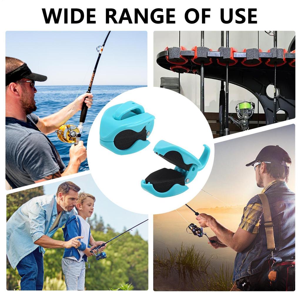 Fishing Pole Clips Storage Rack Support Fishing Rod Clip For Beginner Enthusiast Men Family Outdoor Beach Boat Home Vehicle