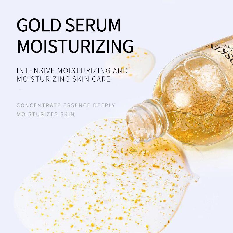 Gold Hyaluronic Acid Facial Essence, Moisturizing Shrink Pores Anti-wrinkle Firming Skin Care Serum Skin Streaming Products