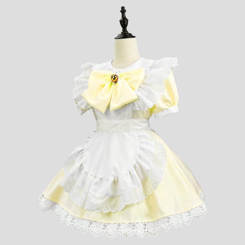 Cute Lolita Bunny Cosplay Black and White Maid Maid Outfit Lolita Dress