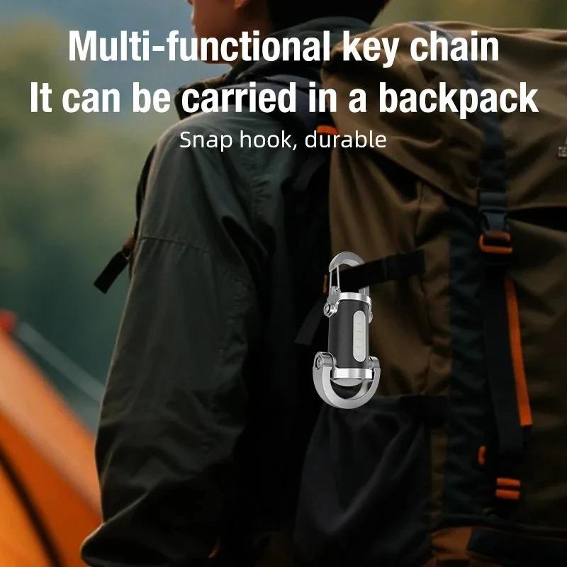 Mini Flashlight Rechargeable LED Keychain Flashlight 3-in-1 Waterproof Keychain Flashlight with Multiple Lighting Modes for Camping Daily Use