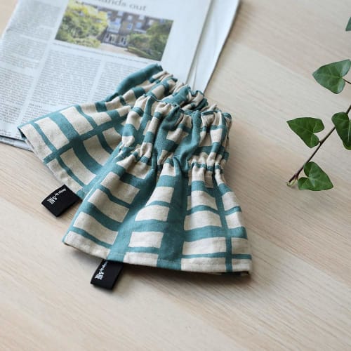 AndNE Multi-Arm Covers, Koushi Blue, Set for Both Arms, 18cm Wide X 17cm High, 9cm Cuff, Made In Japan, For Work, Office, Cooking, Stain Prevention, R