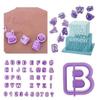 40pcs Numeral Alphabetic Cake Stencils Semiotic Food Grade Plastic Cake Topper Decorative Fillings for Home Baking