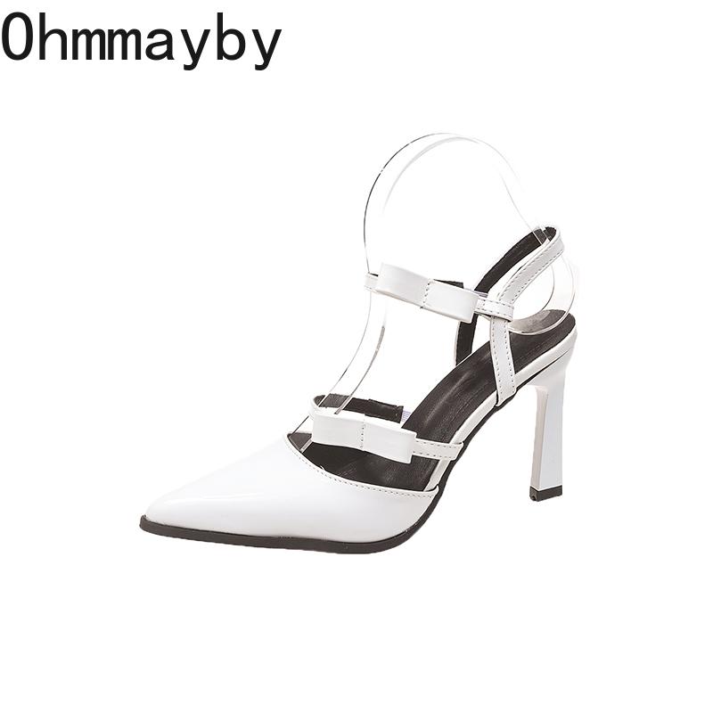 Letní dámské sandály na vysokém podpatku Módní boty s špičatou špičkou Slingbacks Dámské elegantní společenské šaty Sandalias