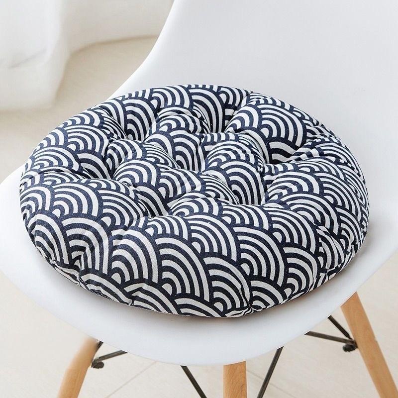 Круглый офисный стул, студенческий табурет, подушка в пасторальном стиле, домашний сад, хлопковая дышащая портативная подушка, декоративный подарок 40x40cm