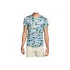 Graphic Print Crew Neck Short Sleeve T-Shirt Men Tops Cobalt-Blue DR6601-479