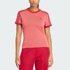 Adidas Originals 3 Stripes T Shirts Women's Orange Red Crew Neck Moderate KS9989