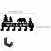 Metal Key Holder Wall Mounted Bear Design with 6 Hooks for Entryway Storage Home Decor Gift