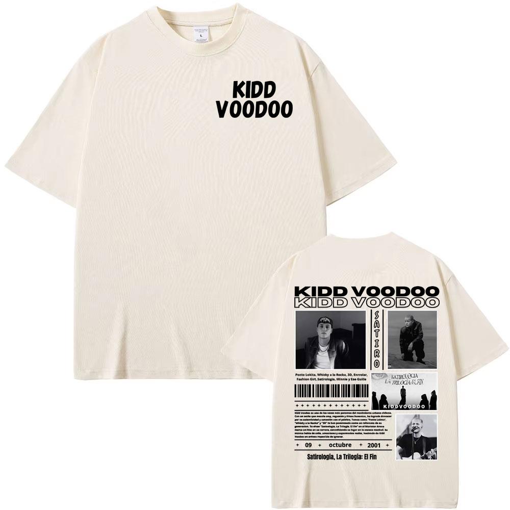 

Футболка с графикой тура рэпера Kidd Voodoo в Чили для мужчин и женщин, стильная хип-хоп уличная летняя футболка из 100% чистого хлопка 4XL
