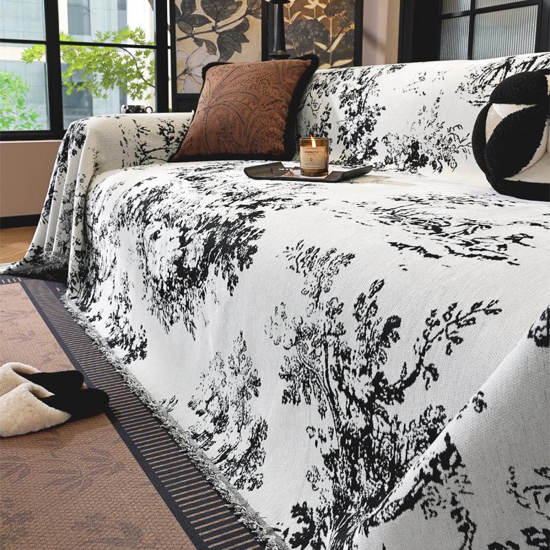 French retro chenille sofa cover cloth towel 2025 new four-season universal full cover cover blanket