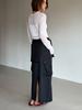 Kelidu Big Pocket Cargo Maxi Skirt_Black