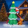 6.89FT Christmas Inflatable Toy Santa Claus Tree Dog Decorations With LED Xmas Decor for Yard Lawn Party Xmas Home Supplies Gift
