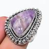 Natural Chevron Amethyst Gemstone 925 Sterling Silver Jewelry Ring Size 9 r7a74