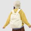 Solid Color Student Schoolbag Large Capacity Nylon Backpack