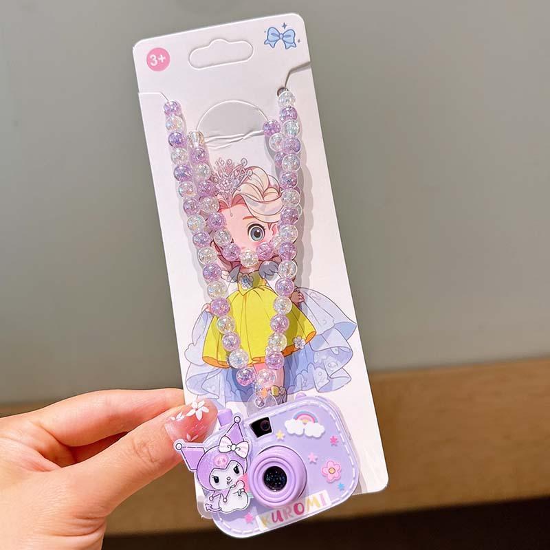 Projection Camera Necklace, Children's and Students' Beaded Necklace, Cute and Fun Little Gift for Babies, Neck Chain