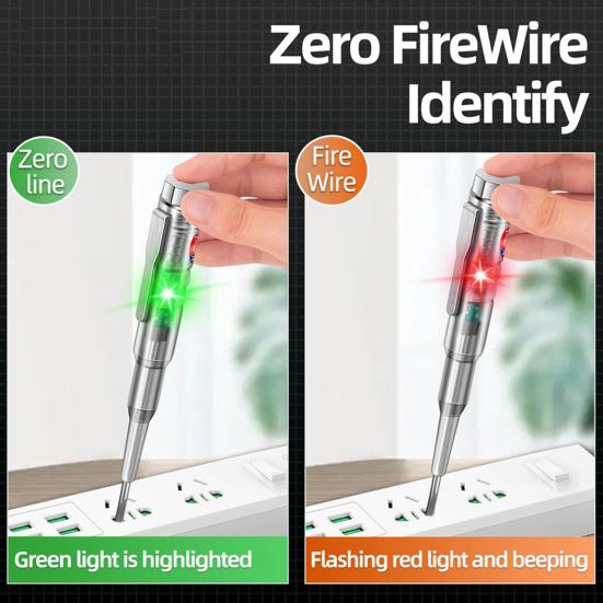 Electrical Pen Audible Alarm Insulating Shell 24-250V Electroscope Screwdriver Test Pen Tool Home