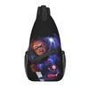 Horror Killer Chucky Sling Crossbody Chest Bag Men Fashion Child's Play Movie Shoulder Backpack for Travel Cycling