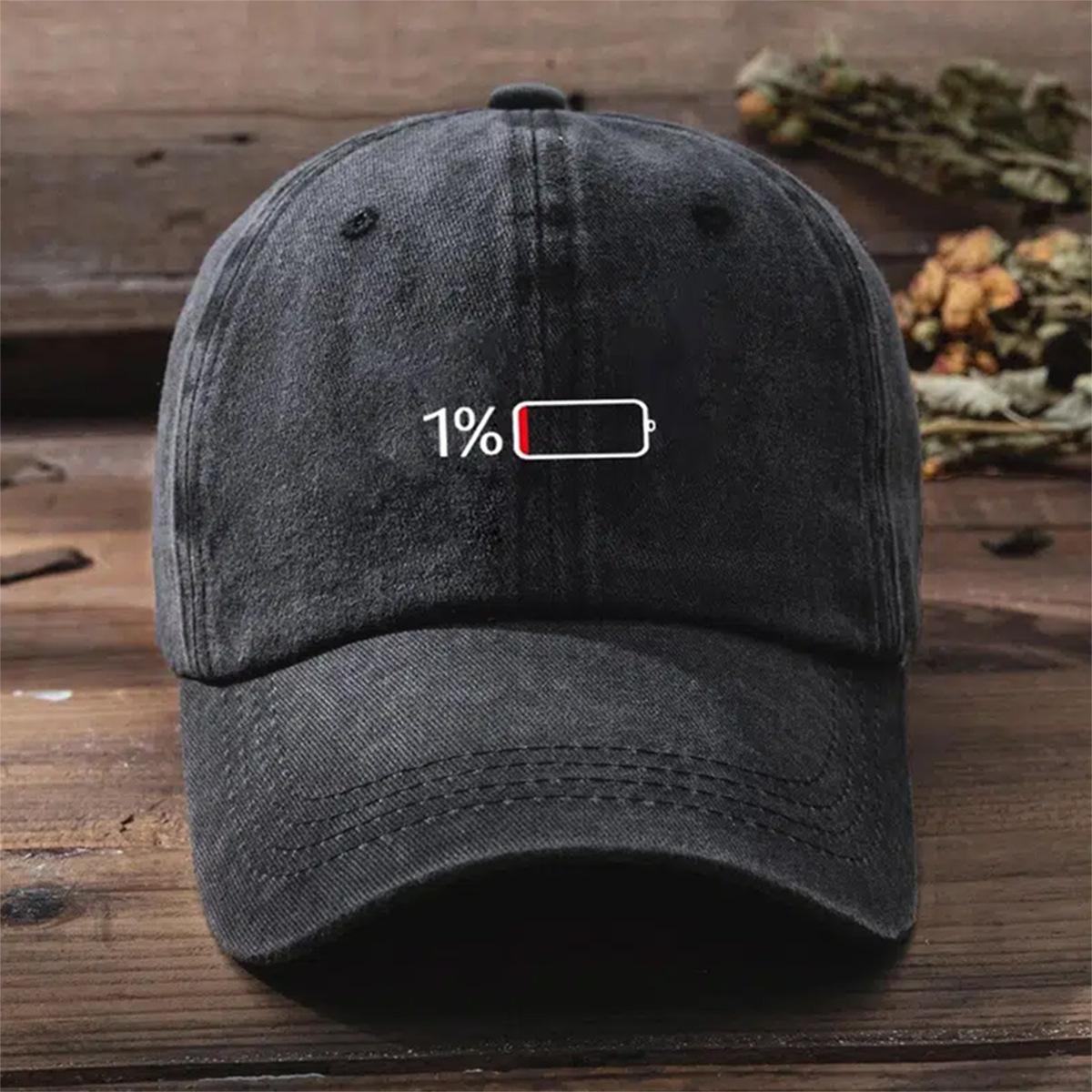 

Unisex Adults Baseball Cap Low Battery Printing Adjustable Hat Sun Visor Hat For Women And Men Casual Daily Summer Caps