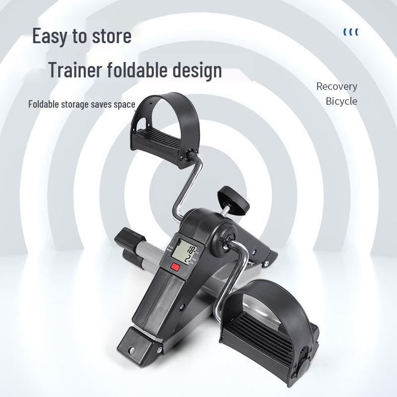 Folding Mini Exercise Bike: Under-Desk Pedal Stepper Leg Trainer for Home Fitness