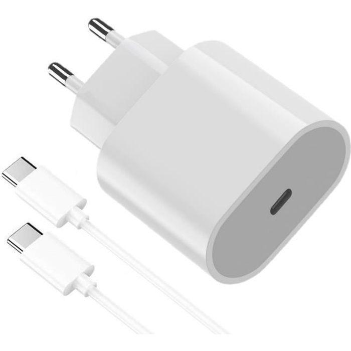 18W Fast Charger - Phonillico® - USB-C - 1m - Compatible Xiaomi Redmi 10/9/Note 10 5G/Poco M3