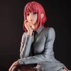 25cm Chainsaw Man Uniform Makima Sitting Pose Figure Desktop Computer Case Ornament Anime Model Toy Gifts For Adult Collectors
