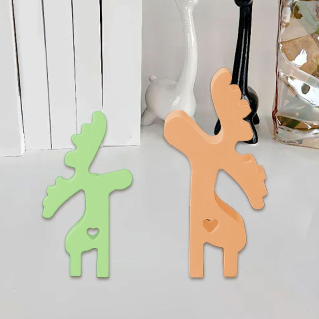 Lovely Reindeer Silicone Mould Christmas Elk Candle Molds Handmade Ornament Molds Casting Molds for Table Decoration