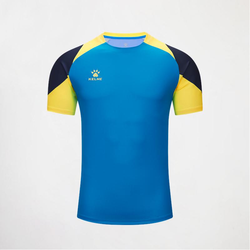 Men's Soccer Short Sleeve Gym Running Moisture Wicking Round Neck T-shirt Training Exercise Gym Sport Shirt Tops
