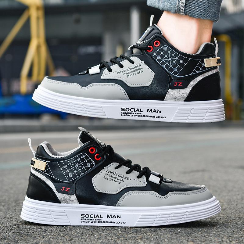 High-Top Canvas Shoes Men's Shoes Autumn New Breathable White Shoes Men's Fashionable Fashionable Sports Board Shoes Fashionable Shoes