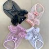 Pet Flying Sleeve Lace Vest Pet Sunscreen Dress Teddy Puppy Clothes Dog Cooling Vest for Small Cat