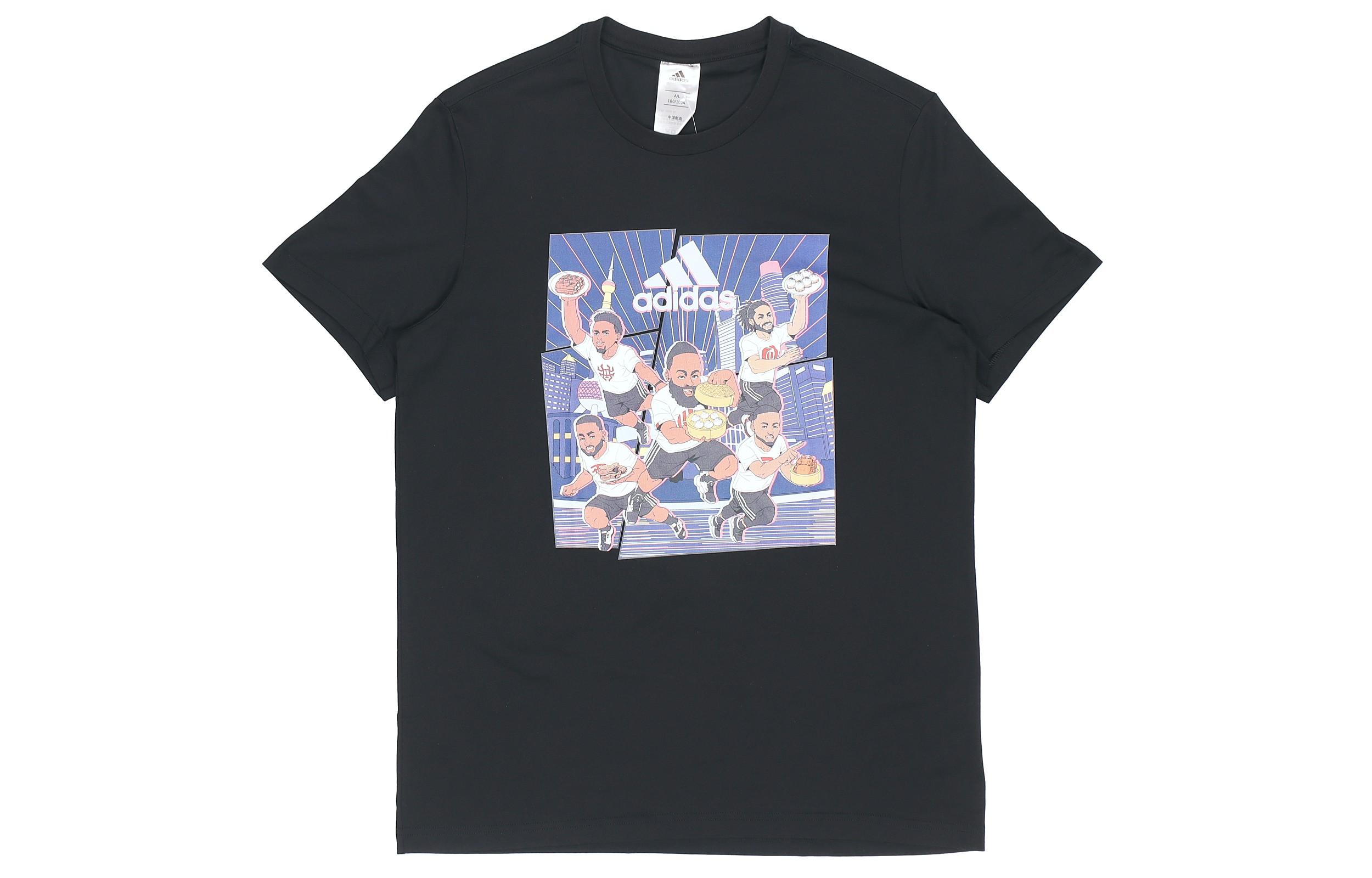 

Adidas T Shirts Men s Black Crew Neck Moderate Straight Fit GE1058 M