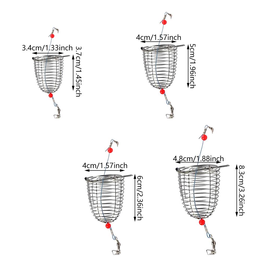 10Pcs Fishing Baits Cages Fishing Tackle Accessory Feeder Holder Lure Basket Fishing Trap Cage Feeder Cage Baits Holder